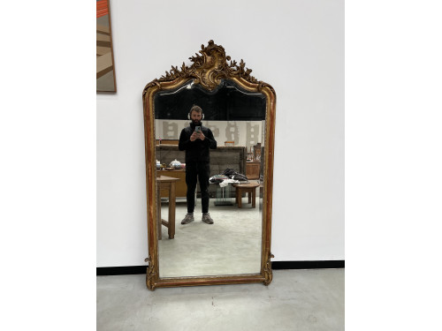 Grand miroir XIXème siècle de style Louis XV, vue 3