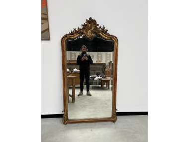 Grand miroir XIXème siècle de style Louis XV, vue 3