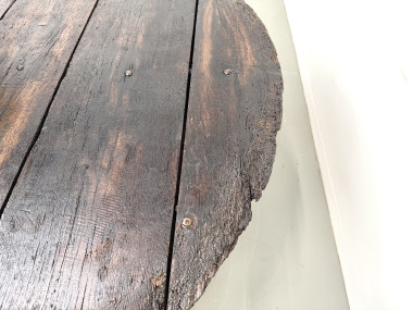 Table ronde art populaire en chêne, circa 1880, vue 12