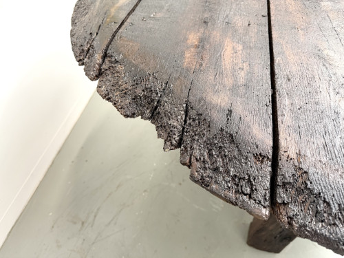 Table ronde art populaire en chêne, circa 1880, vue 21
