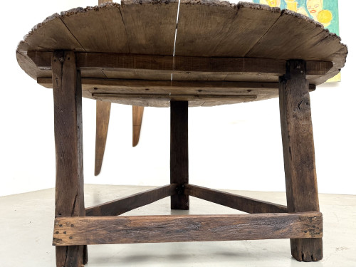 Table ronde art populaire en chêne, circa 1880, vue 26