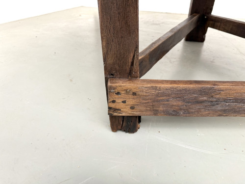 Table ronde art populaire en chêne, circa 1880, vue 27