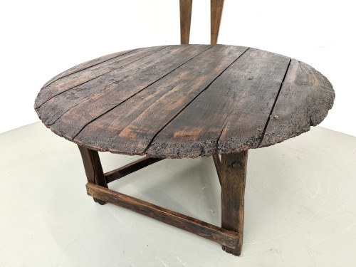 Table ronde art populaire en chêne, circa 1880, vue 28