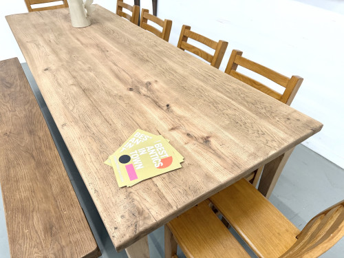 Table de ferme XXL aux pieds fuseaux, vue 3