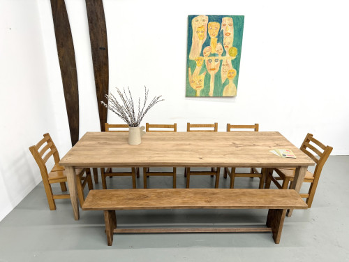 Table de ferme XXL aux pieds fuseaux, vue 7