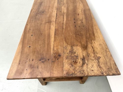Table de ferme française en noyer massif, circa 1920, vue 10