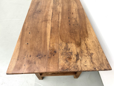 Table de ferme française en noyer massif, circa 1920, vue 10