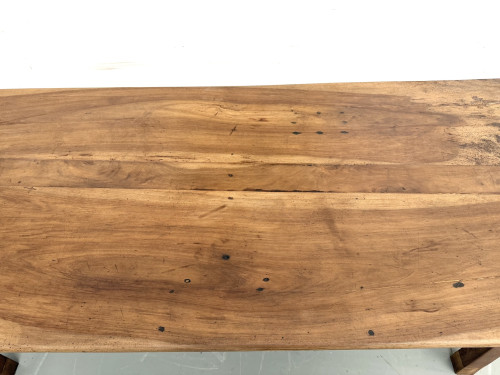 Table de ferme française en noyer massif, circa 1920, vue 11