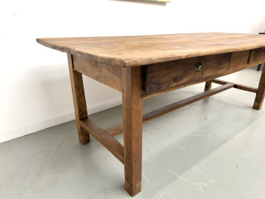 Table de ferme française en noyer massif, circa 1920, vue 13