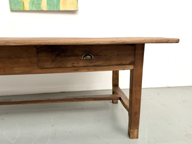 Table de ferme française en noyer massif, circa 1920, vue 17