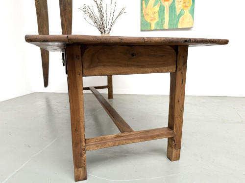 Table de ferme française en noyer massif, circa 1920, vue 25
