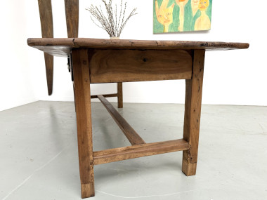 Table de ferme française en noyer massif, circa 1920, vue 25