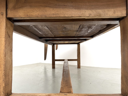 Table de ferme française en noyer massif, circa 1920, vue 28
