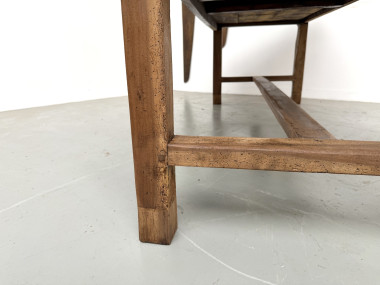 Table de ferme française en noyer massif, circa 1920, vue 29