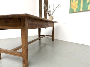 Table de ferme française en noyer massif, circa 1920, vue 30