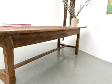 Table de ferme française en noyer massif, circa 1920, vue 31