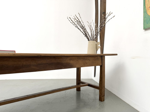 Table de ferme française en noyer massif, circa 1920, vue 32