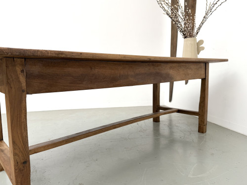 Table de ferme française en noyer massif, circa 1920, vue 33