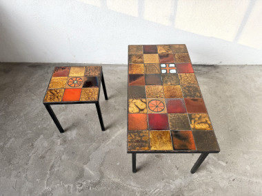 Duo de tables basses en céramique émaillée, vue 10