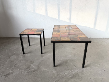 Duo de tables basses en céramique émaillée, vue 11