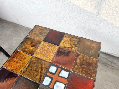 Duo de tables basses en céramique émaillée, vue 14