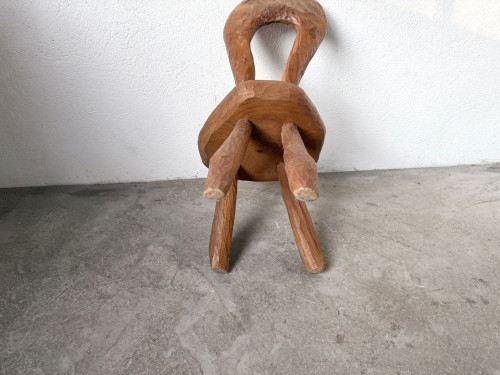 Petite chaise sculptée à la gouge, vue 11