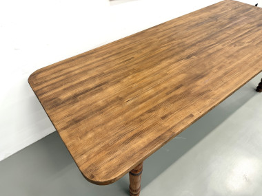 Grande table de ferme en pin des années 50, vue 7