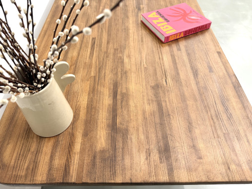 Grande table de ferme en pin des années 50, vue 21