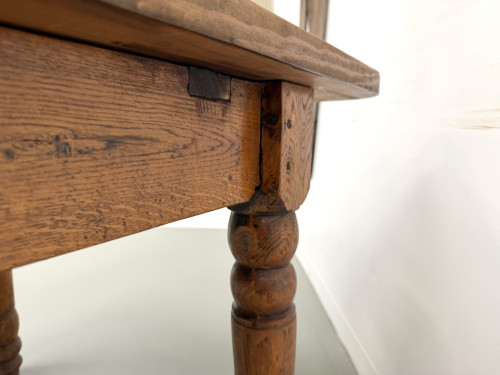 Grande table de ferme en pin des années 50, vue 31