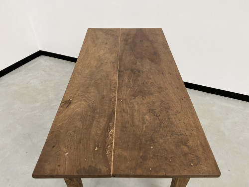 Petite table de ferme ancienne en noyer, vue 20