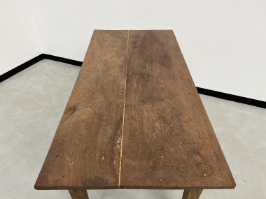 Petite table de ferme ancienne en noyer, vue 20