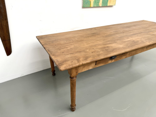 Table de ferme XL en hêtre massif, circa 1920, vue 5