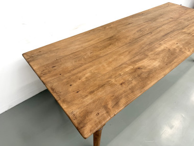 Table de ferme XL en hêtre massif, circa 1920, vue 6