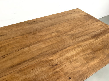 Table de ferme XL en hêtre massif, circa 1920, vue 8
