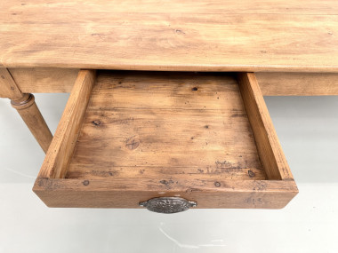 Table de ferme XL en hêtre massif, circa 1920, vue 12