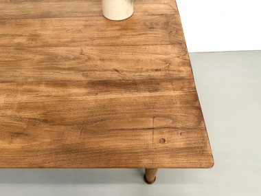 Table de ferme XL en hêtre massif, circa 1920, vue 21