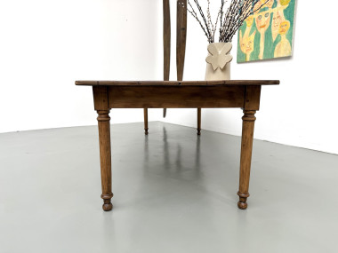 Table de ferme XL en hêtre massif, circa 1920, vue 24