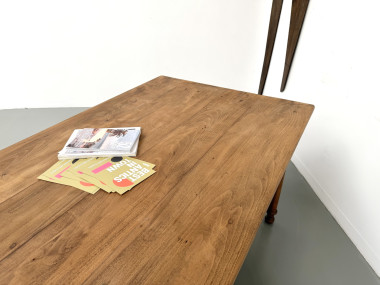 Table de ferme XL en hêtre massif, circa 1920, vue 28
