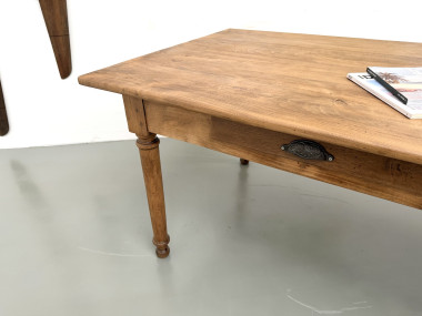 Table de ferme XL en hêtre massif, circa 1920, vue 30