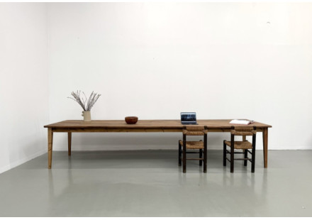 Grande table de ferme ancienne : quelle taille pour 8, 10 ou 12 personnes, et à quel prix ?